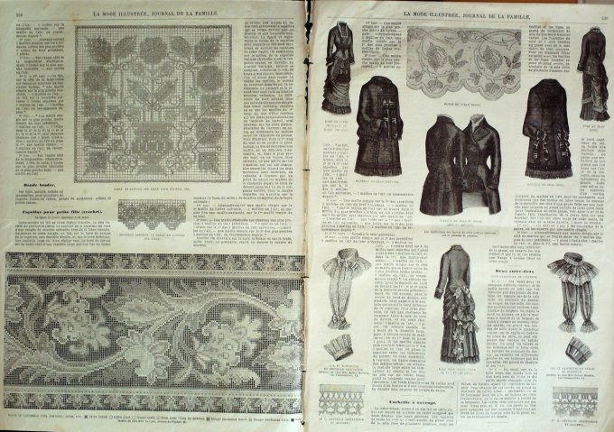Journal Mode illustrée 1881 # 43 Robe satin & Paletot