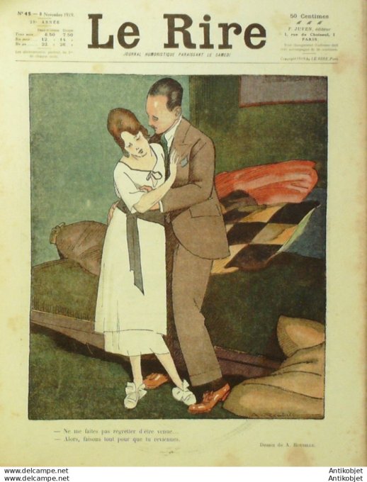 Le Rire 1919-11- 8 #  45 Journal humoristique Ed.Originale Histoire Bolchevike