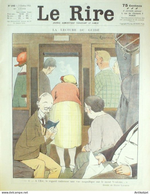 Le Rire 1922-10- 7 # 192 Journal humoristique Ed.Originale Rentree des classes