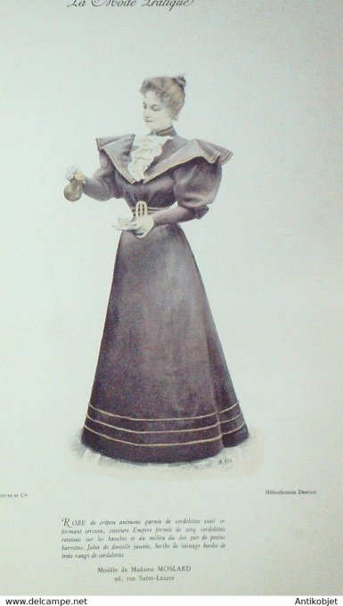 La Mode pratique 1893 # 12 Robe crépon