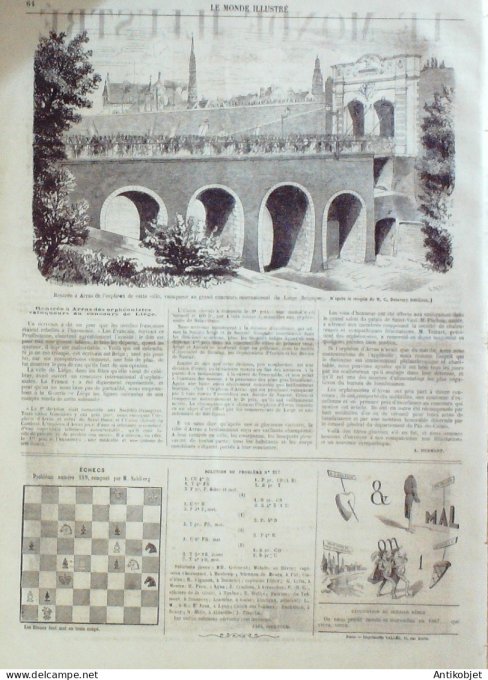 Le Monde illustré 1866 n°485 Egypte Alexandrie Autriche Vienne Florisdorf Nancy (54) Arras (62)