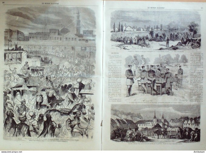 Le Monde illustré 1866 n°485 Egypte Alexandrie Autriche Vienne Florisdorf Nancy (54) Arras (62)