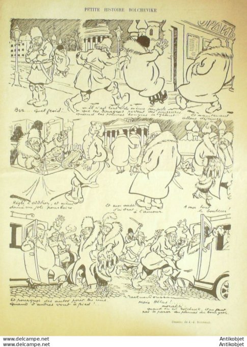 Le Rire 1919-11- 8 #  45 Journal humoristique Ed.Originale Histoire Bolchevike