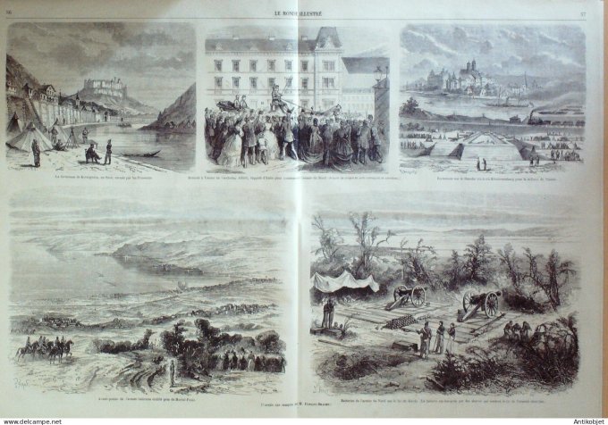 Le Monde illustré 1866 n°485 Egypte Alexandrie Autriche Vienne Florisdorf Nancy (54) Arras (62)