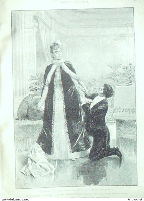 Le Monde illustré 1886 n°1560 Vincennes (94) Venise Scala de Milan libretto d'Otell