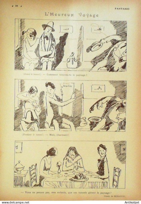 Fantasio 423 1924 Icart Poulbot Gerbault Mendousse Dortzal Bonnotte