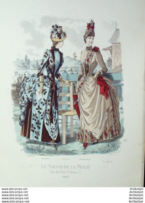 Gravure Mode Salon 1885 #  780 (Old Fashion plate)