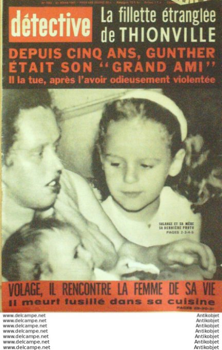 Détective 1967 # 1082 Thionville St-Ouen Roanne Brive Evreux