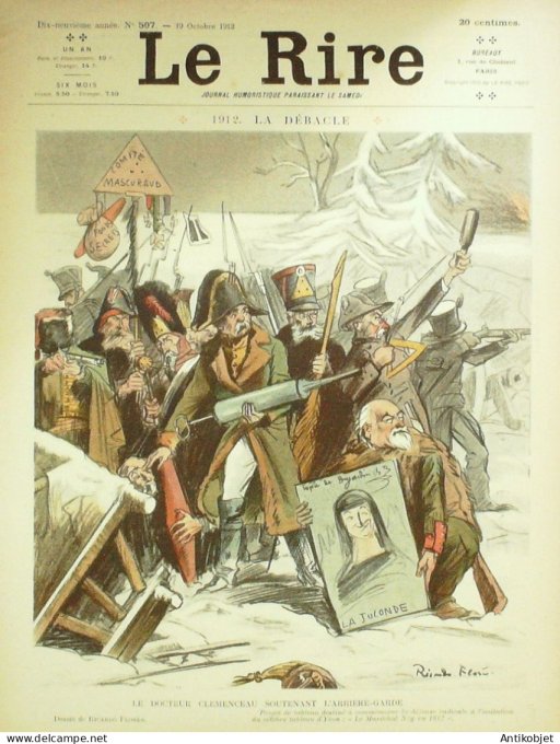 Le Rire 1912-10-19 # 507 Journal humoristique Ed.Originale La Debacle