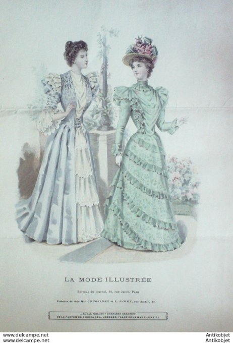 Gravure Mode illustree 1897 # 19 (Old Fashion plate) rare