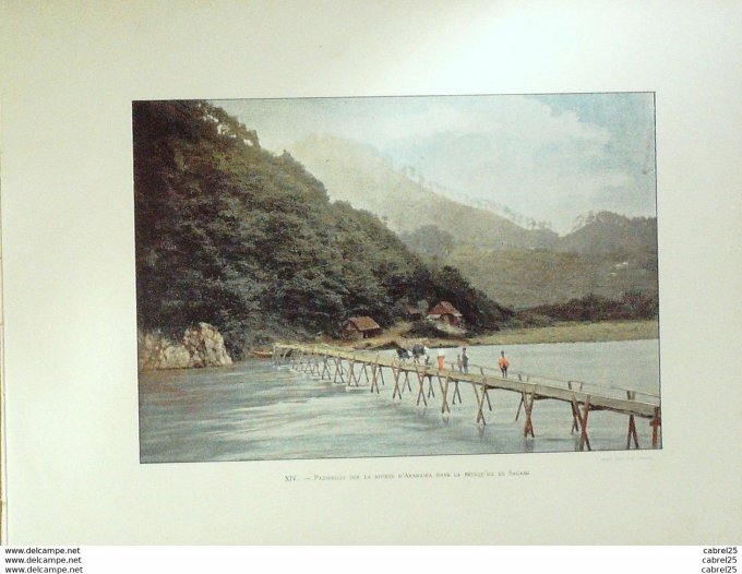 Japon SAGAMI, passerelle sur la rivière D'ARAKAWA