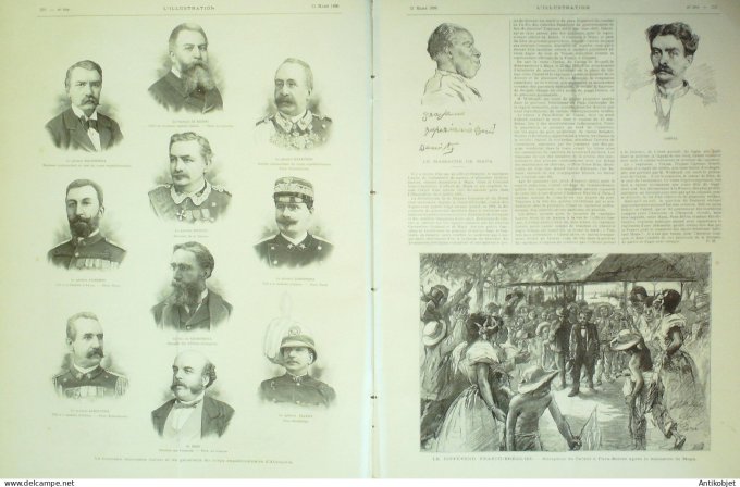 L'illustration 1896 n°2769 Abyssinie Aouch Ménélik Négus Marseille (13) affaire Lebaudy