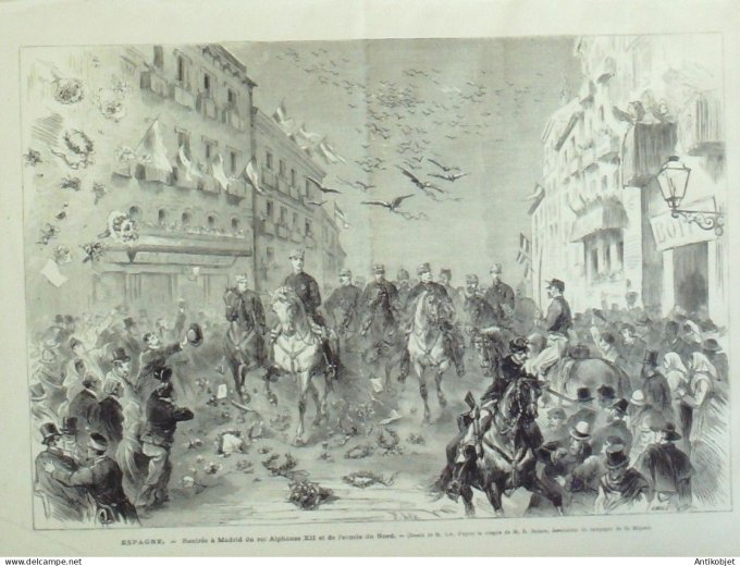 Le Monde illustré 1876 n° 990 Rouen (76) St-Germain-en-Laye (78) Espagne Madrid Alphonse XII