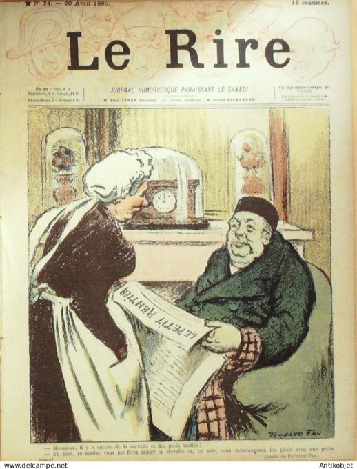 Le Rire 1895-04-20 #  24 Journal humoristique Ed.Originale M.Truffier