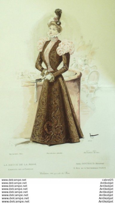 Gravure Mode La Gazette 1897 # 07 (Old Fashion plate)