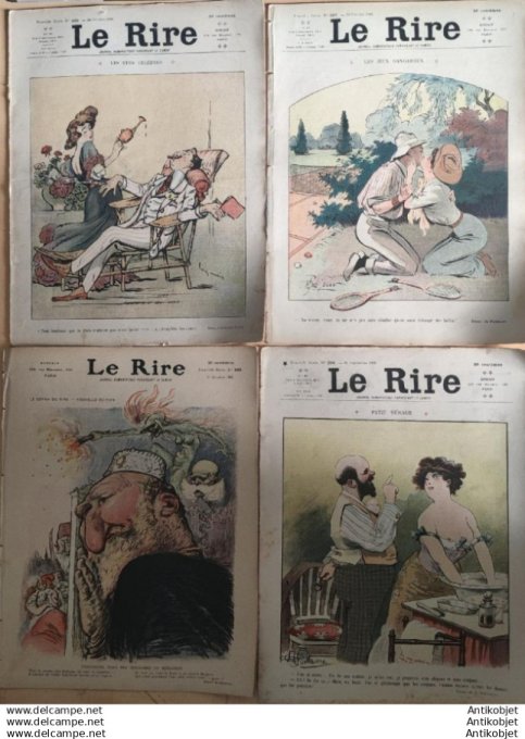 Le Rire 1908 lot 4 revues Prejelan Poulbot Pourriol Guillaume Markous PierlinIbels