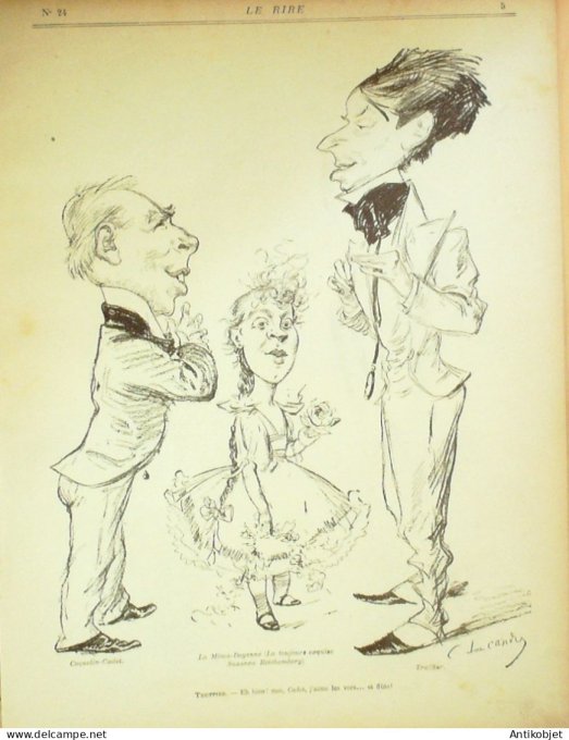 Le Rire 1895-04-20 #  24 Journal humoristique Ed.Originale M.Truffier