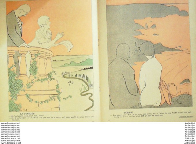 L'Assiette au beurre 1906 # 289 Aline jeune fille de bonne famille Iribe Paul