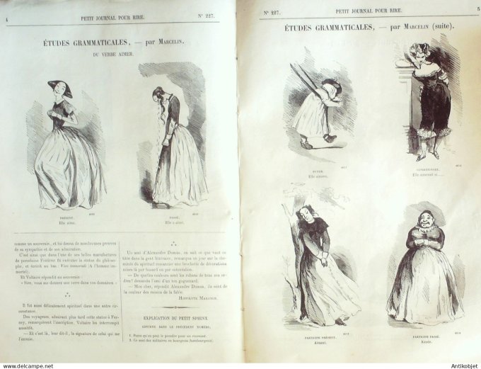 Petit journal pour Rire 1859 # 227 Les Bains froids en Province Grevin