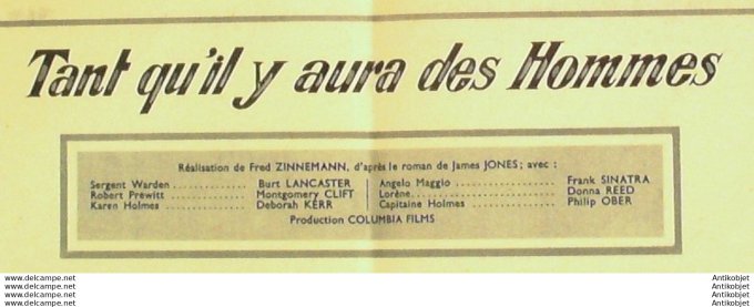 Mon Film 437 L55-01- 5 Le mort en Fuite Jean Richard Frank Sinatra