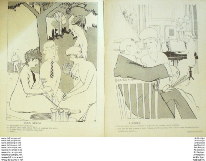 L'Assiette au beurre 1906 # 289 Aline jeune fille de bonne famille Iribe Paul