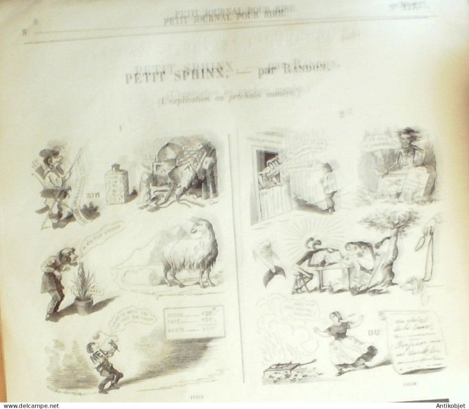 Petit journal pour Rire 1859 # 227 Les Bains froids en Province Grevin