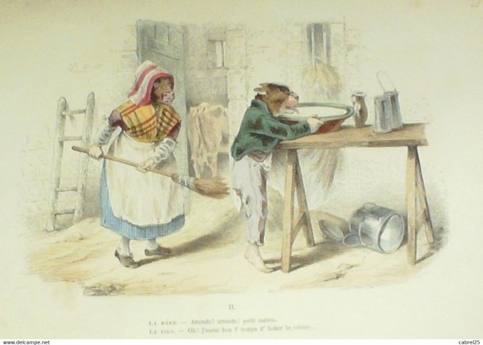 Grandville "Les Métamorphoses du jour" IIB Boeuf Chien 1847