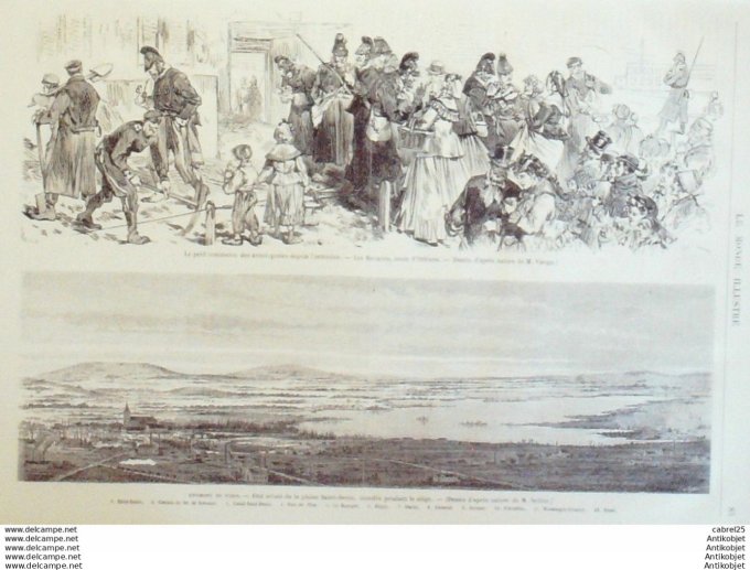 Le Monde illustré 1871 n°722 St Denis (93) Meudon (92) Halles De Paris Armistice Bavarois Poncon Du 