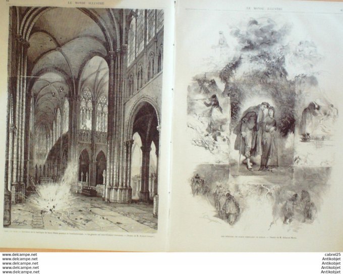 Le Monde illustré 1871 n°722 St Denis (93) Meudon (92) Halles De Paris Armistice Bavarois Poncon Du 