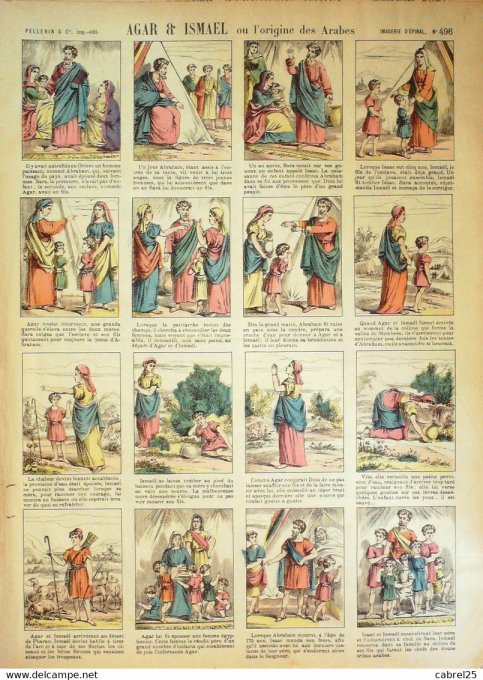 Agar & Ismael Origine Des Arabes (Pellerin d'epinal)