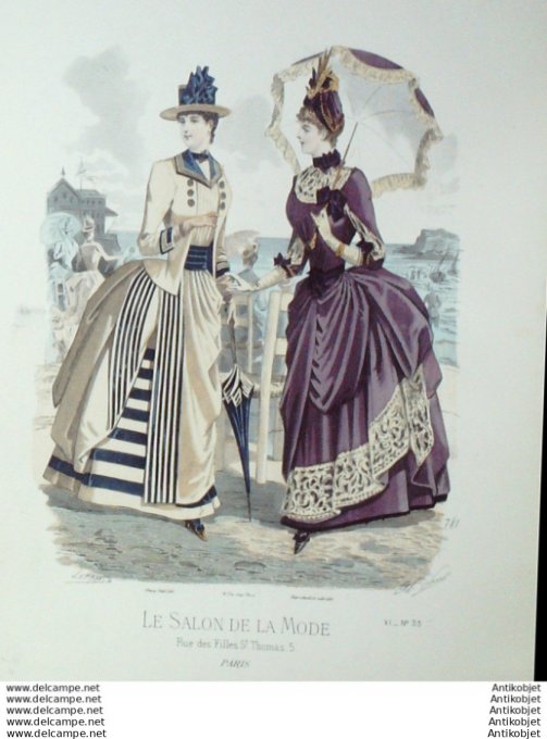 Gravure Mode Salon 1885 #  781 (Old Fashion plate)