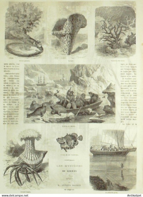 Le Monde illustré 1863 n°346 Portugal Lisbonne Dom Luiz Compiègne (60) Locomotions aériennes