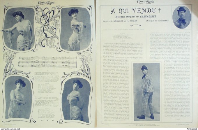 Paris qui chante 1905 n°126 Gaby Deslys Dranem Perret Chevallier Camille Helda