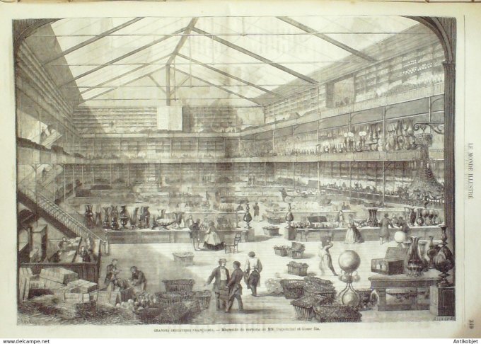 Le Monde illustré 1863 n°346 Portugal Lisbonne Dom Luiz Compiègne (60) Locomotions aériennes