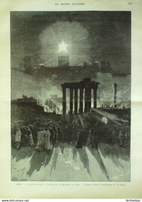Le Monde illustré 1894 n°1933 Giuseppe Verdi Hongrie Budapest Kossuth Rome Caracalla Cuba