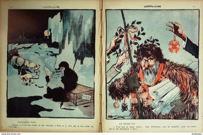 L'Assiette au beurre 1909 # 446 Le Pôle Nord Camara