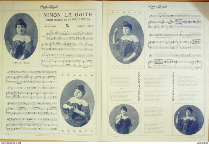 Paris qui chante 1905 n°126 Gaby Deslys Dranem Perret Chevallier Camille Helda