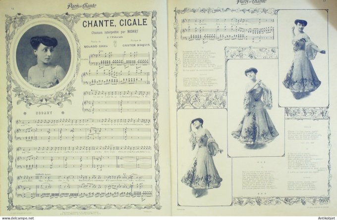 Paris qui chante 1905 n°126 Gaby Deslys Dranem Perret Chevallier Camille Helda