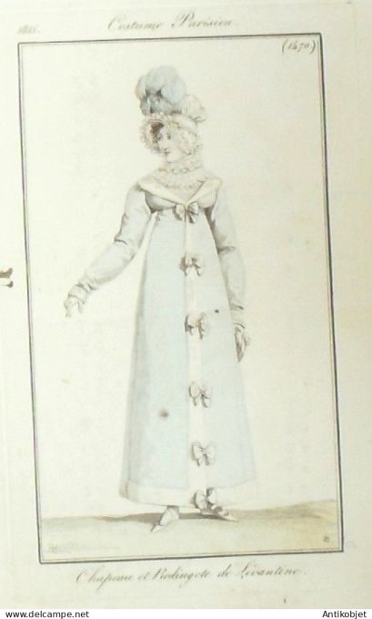 Costume Parisien 1815 # 1470 Redingote de Lévantine
