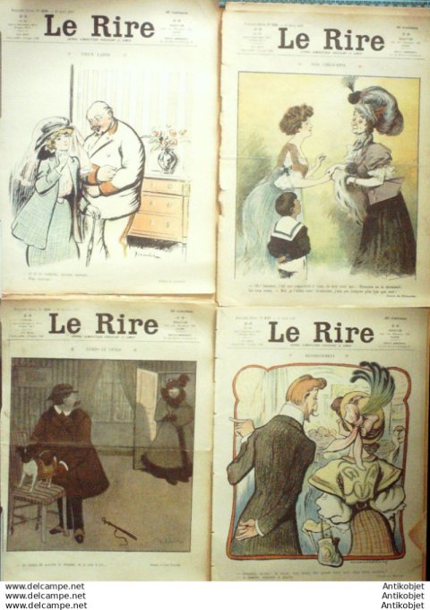 Le Rire 1907 lot 4 revues Metivet Fabiano Portalez Cardona Jeanniot Prejelan Pourriol Helle