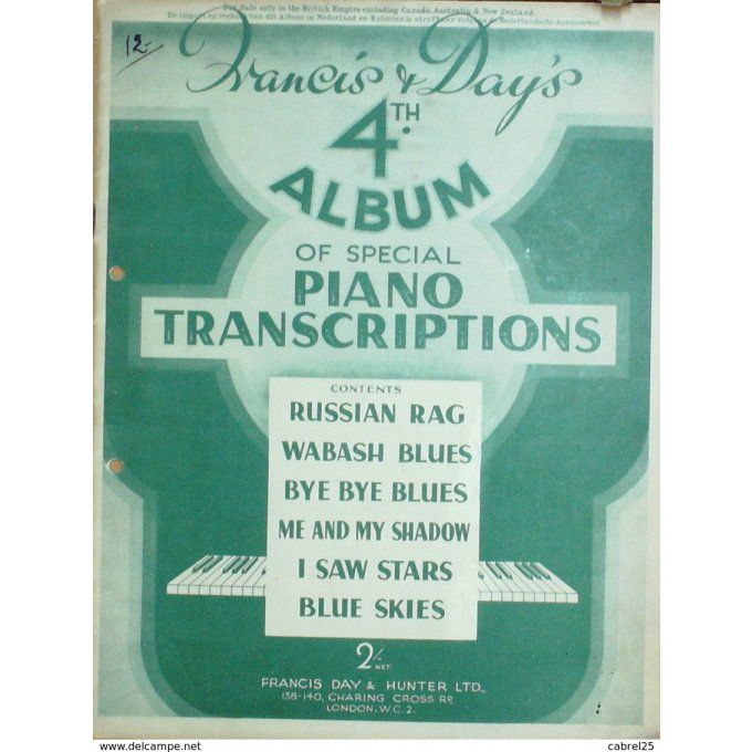 PIANO-FRANCIS DAY'S 4-6 succès-1927