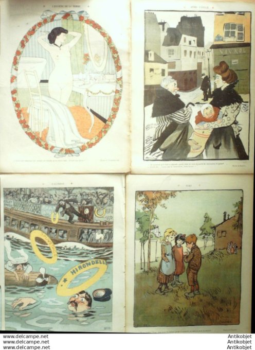 Le Rire 1907 lot 4 revues Metivet Fabiano Portalez Cardona Jeanniot Prejelan Pourriol Helle