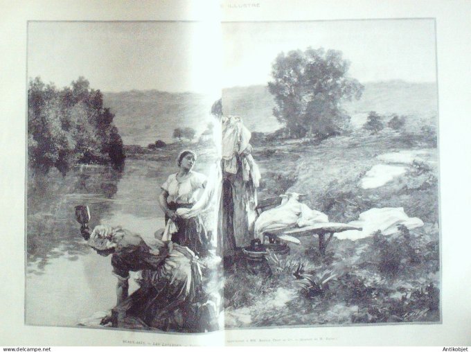 Le Monde illustré 1890 n°1724 Suisse Gampel Caire palais de Gizeh tombeau de Mariette-Pacha