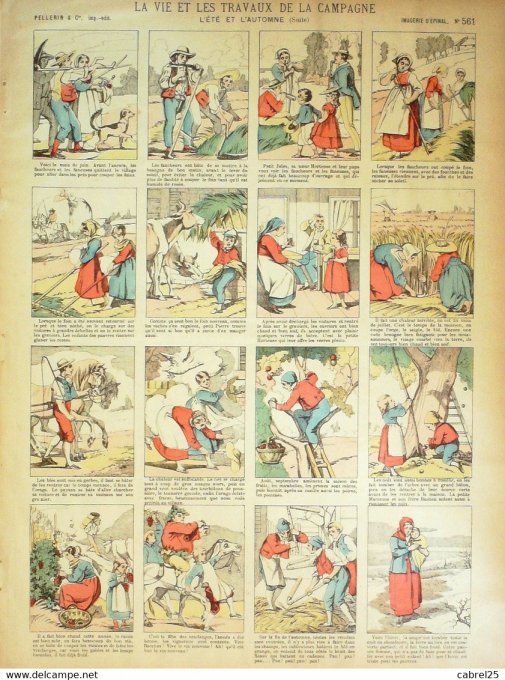 La Vie & Les Travaux  de La Campagne L'été L'automne (Pellerin d'epinal)