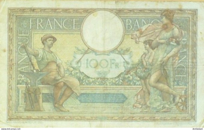 Billet Banque de France 100 francs Luc Olivier Merson Grands Cartouches B15=11=1926 TTB+