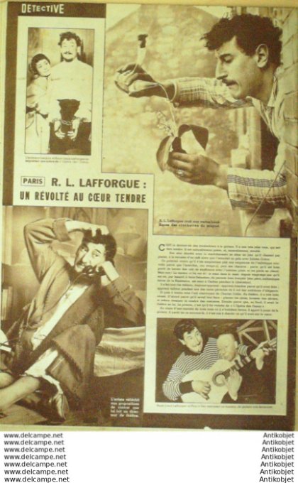 Détective 1955 # 464 La Saussaye Barcus Lens Perpignan Pichanges Gemeaux