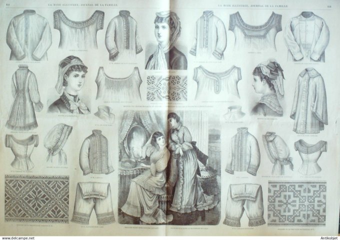 La Mode illustrée journal + gravure 1879 #  31