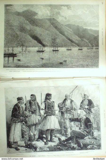Le Monde illustré 1880 n°1229 Compiègne (60) Italie Cattaro Albanais