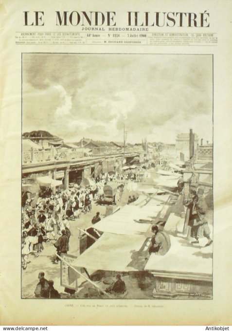 Le Monde illustré 1900 n°2258 Tché-Fou Nang-Kao Pékin Palikao Tien-Tsin New-York  docks du Lloyd