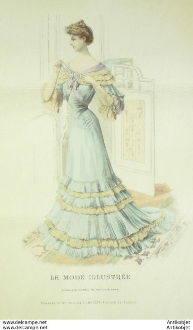 Gravure Mode illustree 1904 # 11 (Old Fashion plate) rare